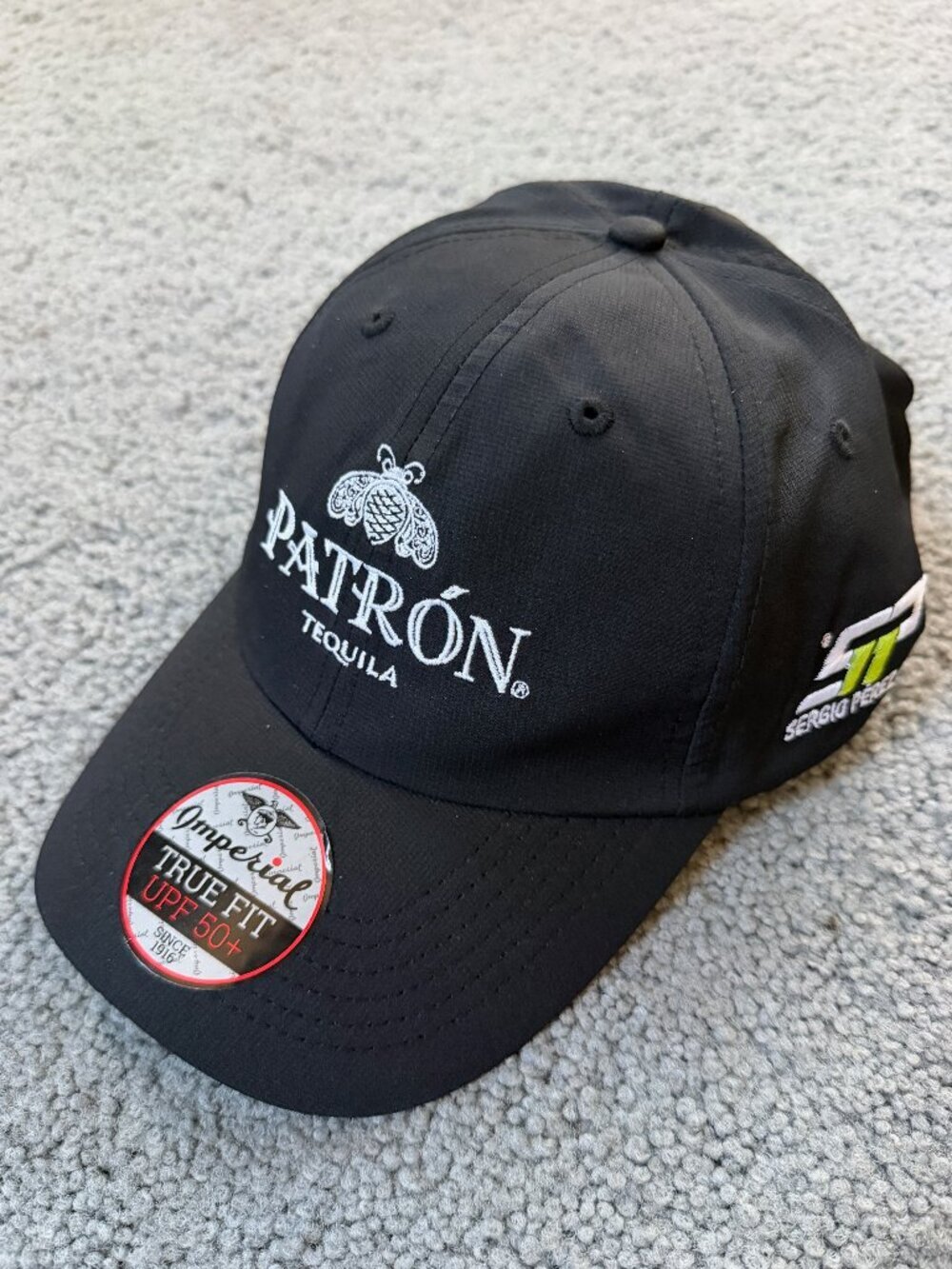 NWT Patron Tequila Sergio Checo Perez F1 Imperial Performance Golf Hat Black 11